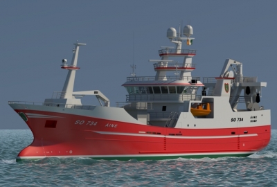 Częściowo wyposażony kadłub statku rybackiego powstanie w Naucie